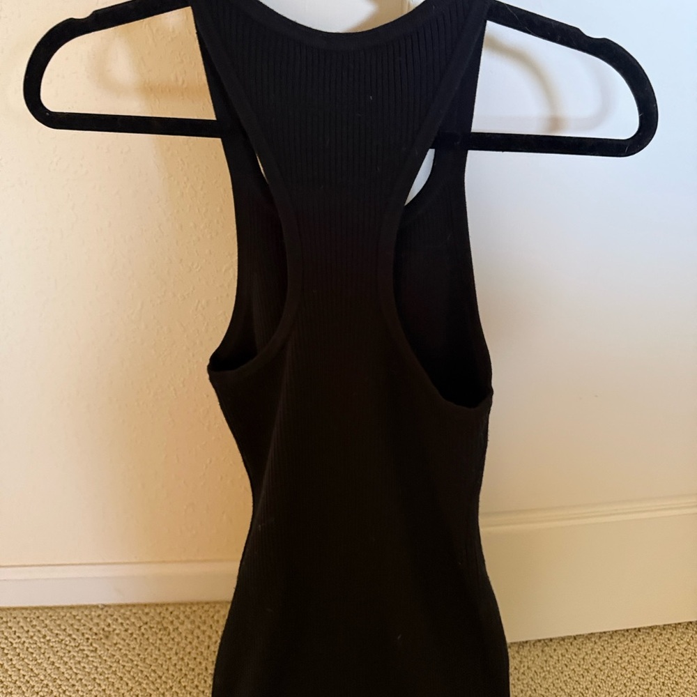 Michael Kors Collection Black Ribbed Sleeveless Midi Dress - Picture 5 of 6